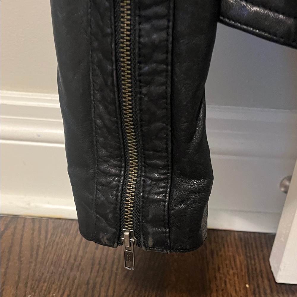 Mackage Black Leather Moto Jacket - Picture 2 of 6
